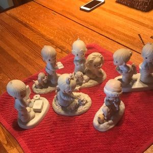 Six adorable Precious Moment statues for sale